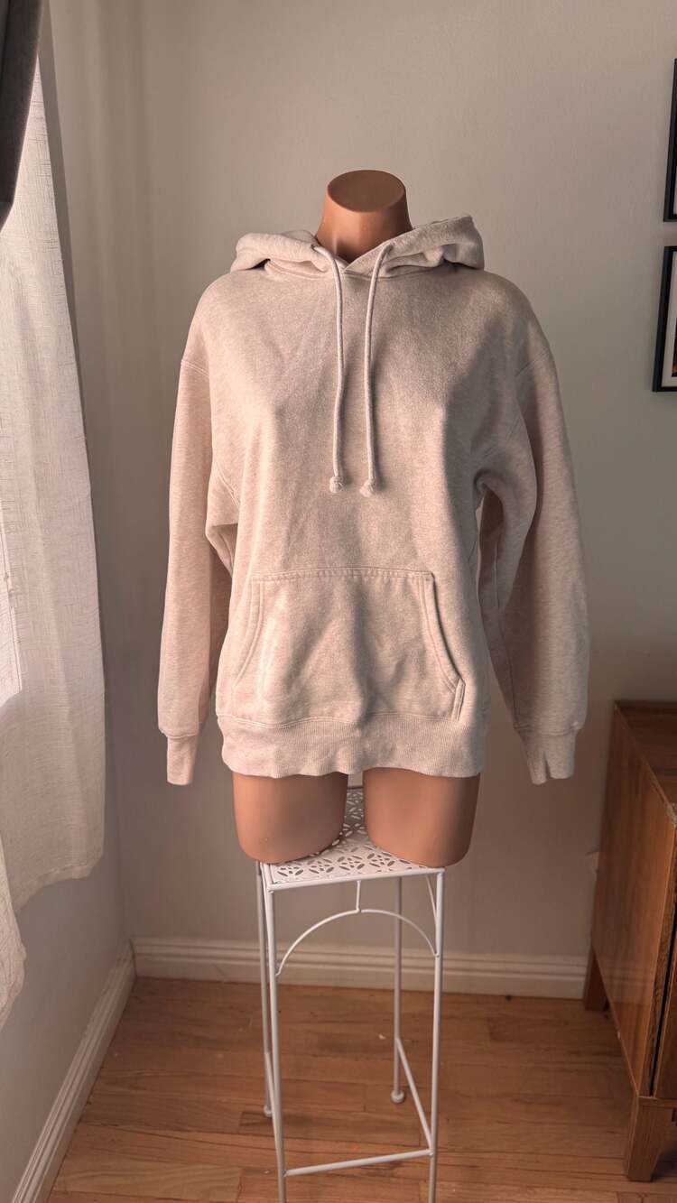 Tna Cozy Fleece Boyfriend Hoodie in Oatmeal Heather - Picture 1 of 5
